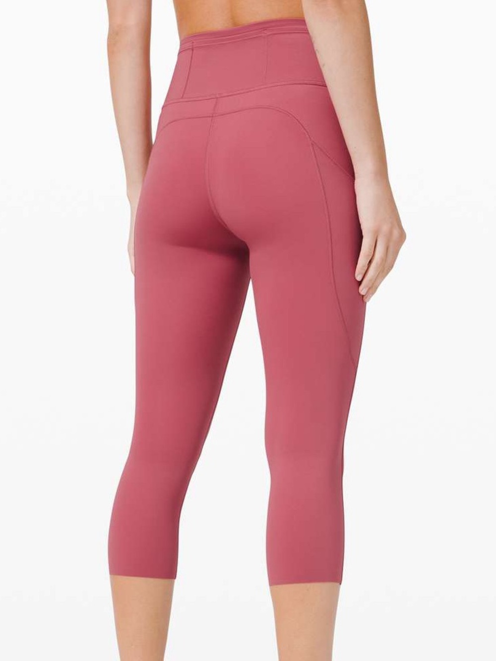 Lululemon Fast and Free Crop II 19" *Non-Reflective Cool
Cherry Tint sz 4 NWOT